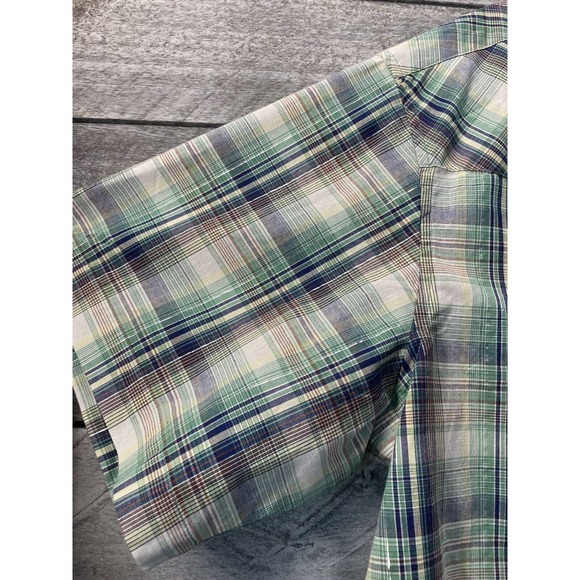 Vintage Rustler by Wrangler Pearl Snap Plaid Button Down Shirt Size XL - Picture 8 of 9